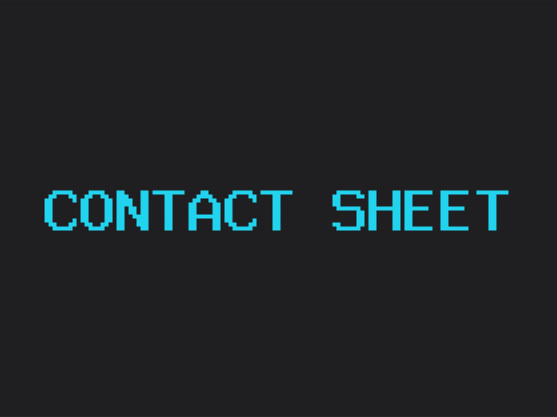 Contact Sheet theme home page preview
