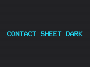 Contact Sheet theme dark page preview