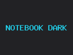 Notebook theme dark page preview